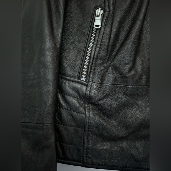 Barneys Originals Clara Black Napa Leather Moto Jacket | Small | Indie Sleeze - Picture 8 of 15